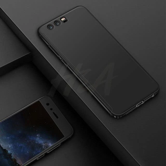 H&A Luxus 360-Grad-Vollschutzhülle für Huawei Honor 9 8 Lite 10 V10 Schutzhülle aus gehärtetem Glas für 9lite 8lite 10 Hülle
