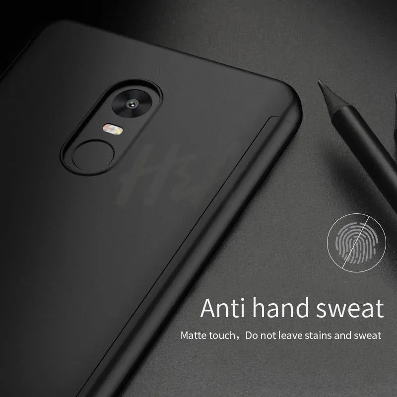 H&A 360-Grad-Vollschutzhülle für Xiaomi Redmi Note 4 4X Displayschutzfolie, Telefonabdeckung Note 4, globale Version, Glas