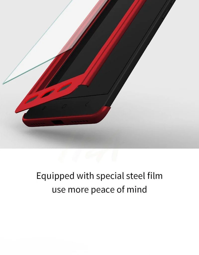 H&A 360-Grad-Vollschutzhülle für Xiaomi Redmi Note 4 4X Displayschutzfolie, Telefonabdeckung Note 4, globale Version, Glas