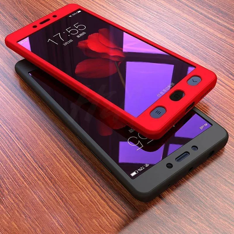 H&A 360-Grad-Vollschutzhülle für Xiaomi Redmi Note 4 4X Displayschutzfolie, Telefonabdeckung Note 4, globale Version, Glas