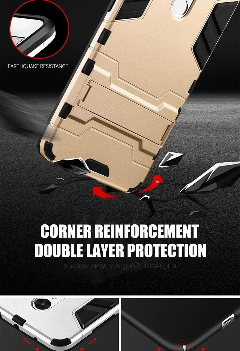H&A Luxury Armor Stoßfeste Handyhülle für Xiaomi Redmi Note 4 4X Schutzhülle Note 4 Global Version Halter Handytaschen Hüllen