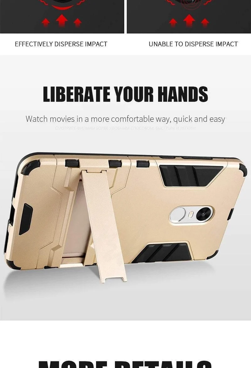 H&A Luxury Armor Stoßfeste Handyhülle für Xiaomi Redmi Note 4 4X Schutzhülle Note 4 Global Version Halter Handytaschen Hüllen