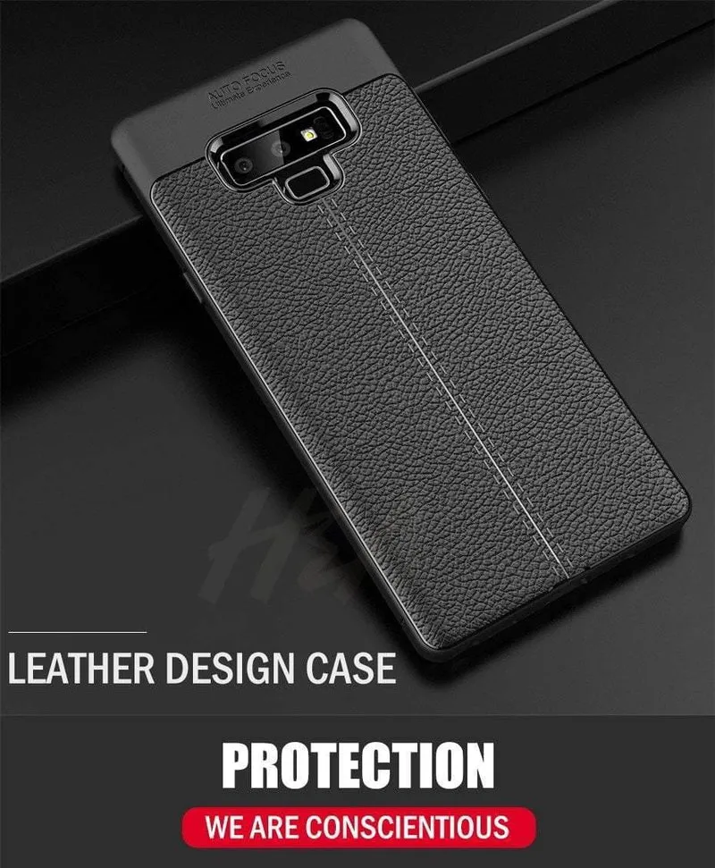 H&A Luxus-Leder-Muster-Hülle für Samsung Galaxy S9 S8 Plus S7 Edge Note 9 8 Stoßfestes TPU-Slim-Cover S8 S9 Handyhülle Capa