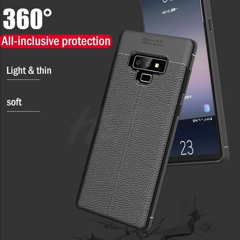 H&A Luxus-Leder-Muster-Hülle für Samsung Galaxy S9 S8 Plus S7 Edge Note 9 8 Stoßfestes TPU-Slim-Cover S8 S9 Handyhülle Capa
