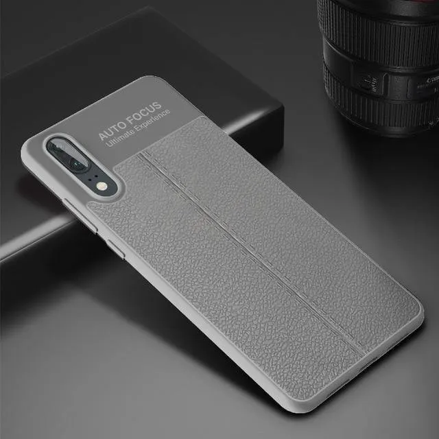 H&A Luxus-Leder-Muster-Hülle für Huawei P20 Lite P20 Pro P10 Plus Stoßfestes TPU-Slim-Cover Honor 8 9 Lite Telefonhülle Capa