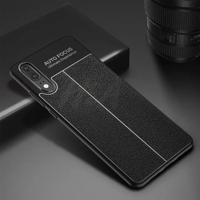 H&A Luxus-Leder-Muster-Hülle für Huawei P20 Lite P20 Pro P10 Plus Stoßfestes TPU-Slim-Cover Honor 8 9 Lite Telefonhülle Capa