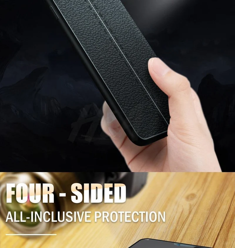 H&A Luxus-Leder-Muster-Hülle für Huawei P20 Lite P20 Pro P10 Plus Stoßfestes TPU-Slim-Cover Honor 8 9 Lite Telefonhülle Capa