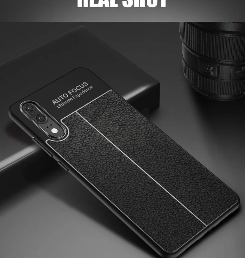 H&A Luxus-Leder-Muster-Hülle für Huawei P20 Lite P20 Pro P10 Plus Stoßfestes TPU-Slim-Cover Honor 8 9 Lite Telefonhülle Capa