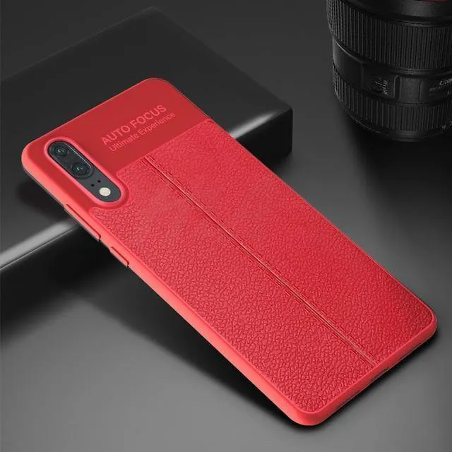 H&A Luxus-Leder-Muster-Hülle für Huawei P20 Lite P20 Pro P10 Plus Stoßfestes TPU-Slim-Cover Honor 8 9 Lite Telefonhülle Capa