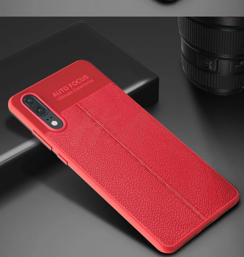 H&A Luxus-Leder-Muster-Hülle für Huawei P20 Lite P20 Pro P10 Plus Stoßfestes TPU-Slim-Cover Honor 8 9 Lite Telefonhülle Capa