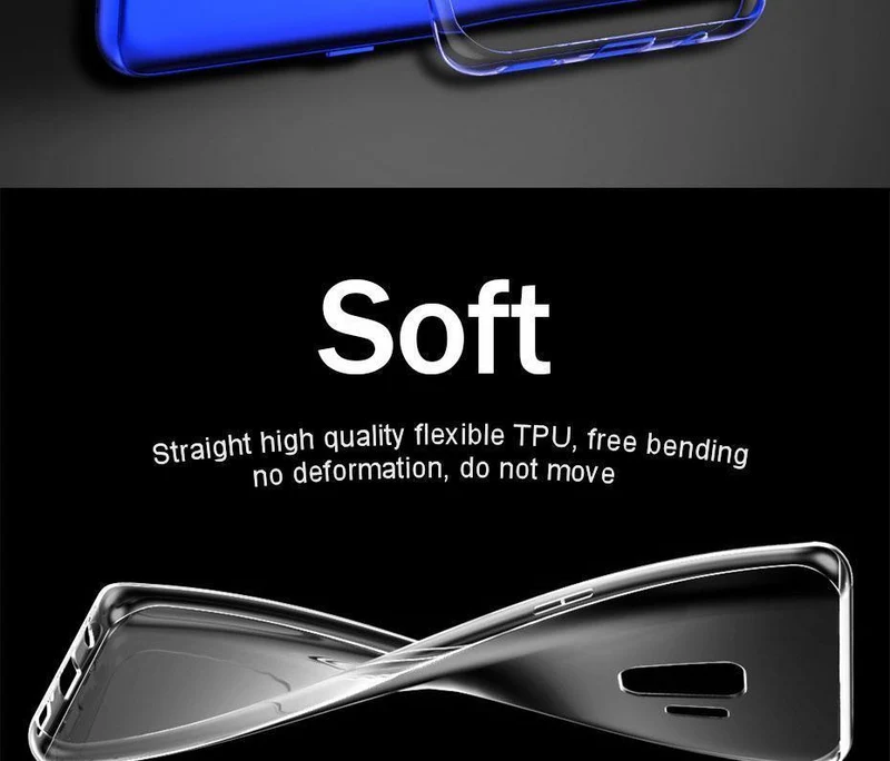 H&A Hülle für Samsung Galaxy S9 S8 Plus S6 S7 Edge Note 9 8 Dünn HD Transparent Weiche TPU Handyhülle für Samsung S9 S8 Plus Cover
