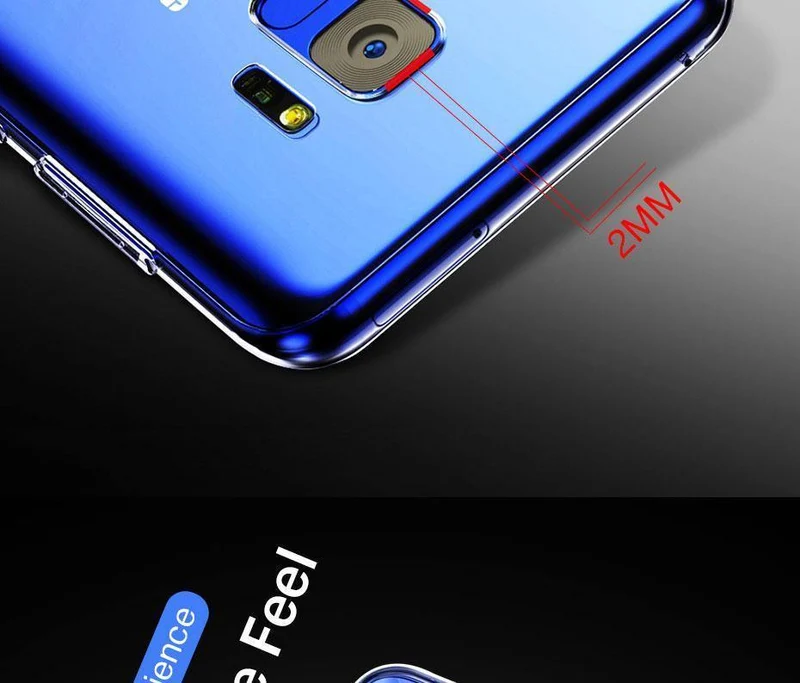 H&A Hülle für Samsung Galaxy S9 S8 Plus S6 S7 Edge Note 9 8 Dünn HD Transparent Weiche TPU Handyhülle für Samsung S9 S8 Plus Cover