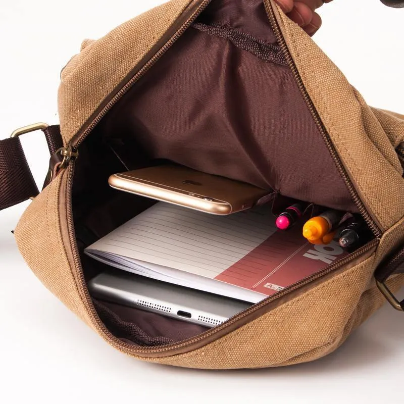 Männer Casual Messenger Bag Hohe Qualität Leinwand Umhängetaschen Für Männer Geschäftsreisen Crossbody-Bag