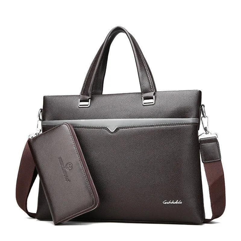 Business Aktentasche Männer Tasche Männlichen Schulter Laptop Tasche Große Kapazität Leder Handtasche Messenger Taschen Hohe Qualität