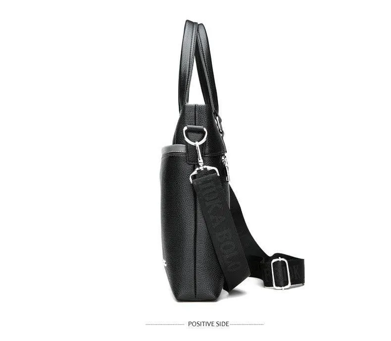 Business Aktentasche Männer Tasche Männlichen Schulter Laptop Tasche Große Kapazität Leder Handtasche Messenger Taschen Hohe Qualität