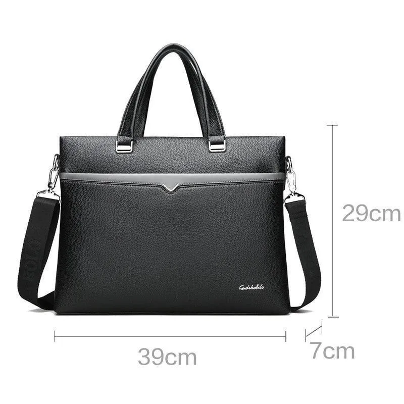 Business Aktentasche Männer Tasche Männlichen Schulter Laptop Tasche Große Kapazität Leder Handtasche Messenger Taschen Hohe Qualität