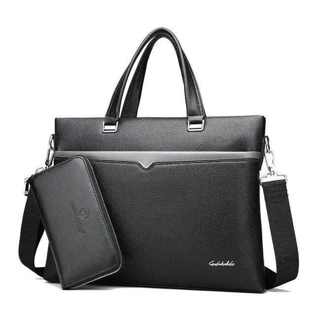 Business Aktentasche Männer Tasche Männlichen Schulter Laptop Tasche Große Kapazität Leder Handtasche Messenger Taschen Hohe Qualität