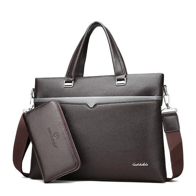 Business Aktentasche Männer Tasche Männlichen Schulter Laptop Tasche Große Kapazität Leder Handtasche Messenger Taschen Hohe Qualität