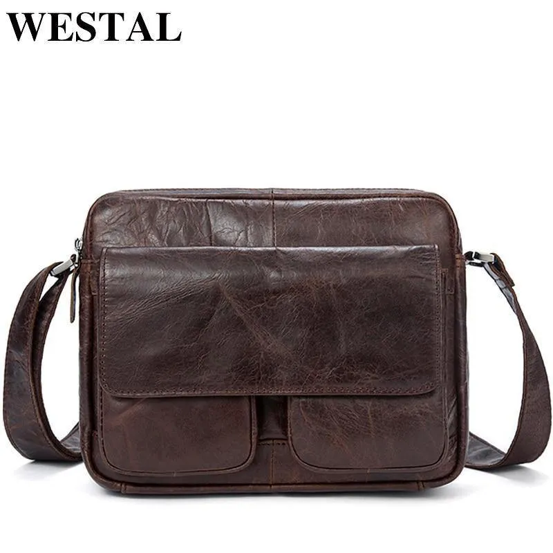 Herren Umhängetasche aus echtem Leder für Herren, kleine Umhängetasche für Männer, Messenger Bags für Männer, Leder 8931