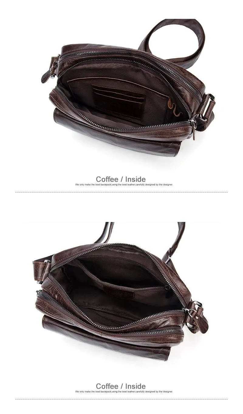 Herren Umhängetasche aus echtem Leder für Herren, kleine Umhängetasche für Männer, Messenger Bags für Männer, Leder 8931