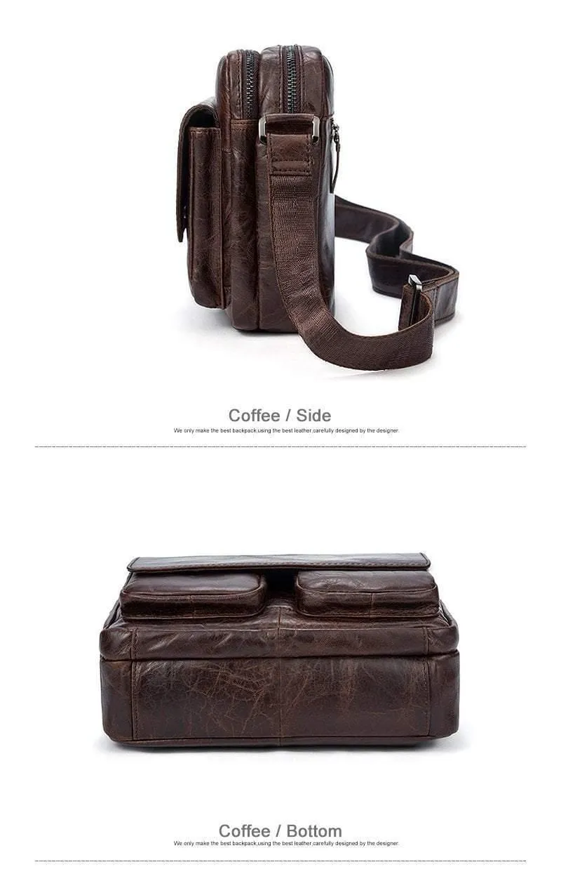 Herren Umhängetasche aus echtem Leder für Herren, kleine Umhängetasche für Männer, Messenger Bags für Männer, Leder 8931