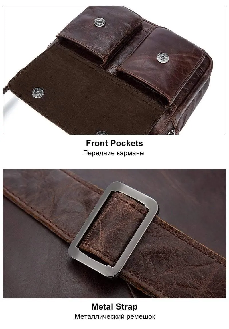 Herren Umhängetasche aus echtem Leder für Herren, kleine Umhängetasche für Männer, Messenger Bags für Männer, Leder 8931