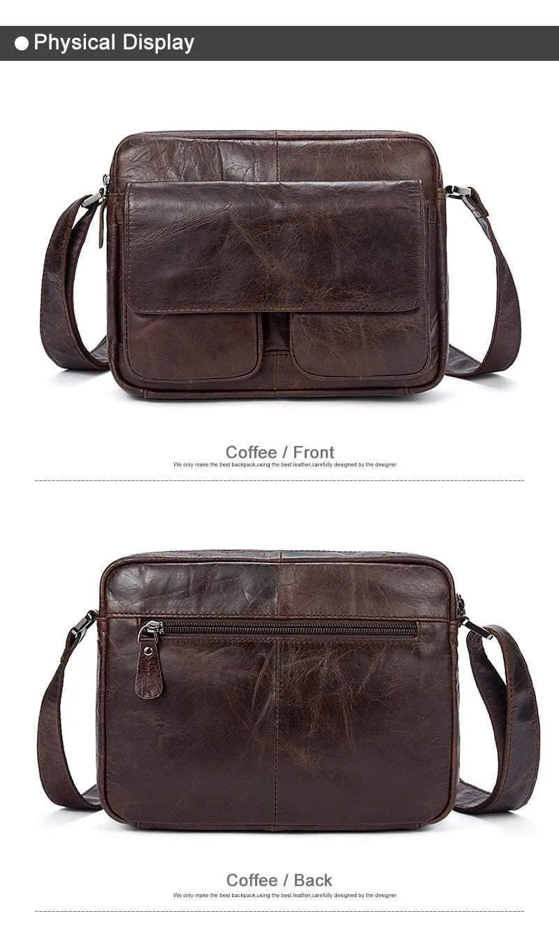 Herren Umhängetasche aus echtem Leder für Herren, kleine Umhängetasche für Männer, Messenger Bags für Männer, Leder 8931