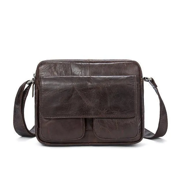 Herren Umhängetasche aus echtem Leder für Herren, kleine Umhängetasche für Männer, Messenger Bags für Männer, Leder 8931