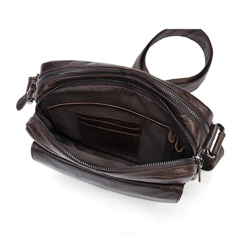 Herren Umhängetasche aus echtem Leder für Herren, kleine Umhängetasche für Männer, Messenger Bags für Männer, Leder 8931