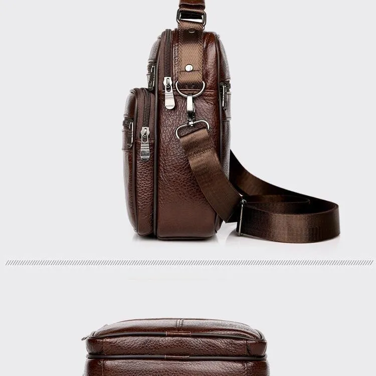 Leder Männer Handtasche Schulter Tasche Heißer Verkauf Kuh Leder Tasche Vintage Casual Stil Flap Taschen männer Umhängetasche