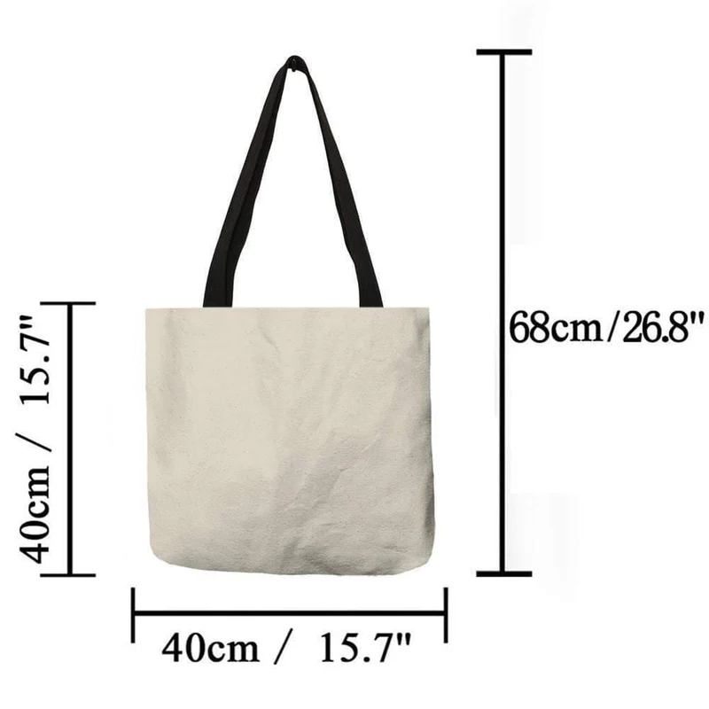 Ölgemälde Katzendruck Damen Tragetaschen Leinen Wiederverwendbare Einkaufstasche Schultertaschen für Damen 2018 Sac A Main Damenhandtaschen