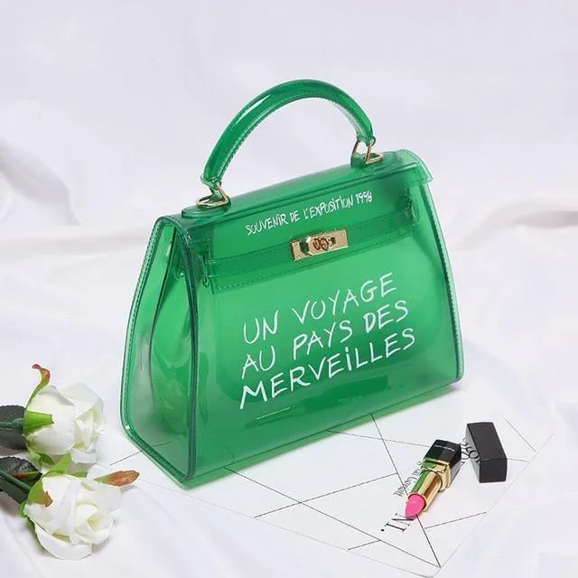 PVC-Umhängetaschen für Damen in Bonbonfarben, Gelee-Beutel, Geldbörse, einfarbig, Handtaschen, Sac a Main Femme, Umhängetasche