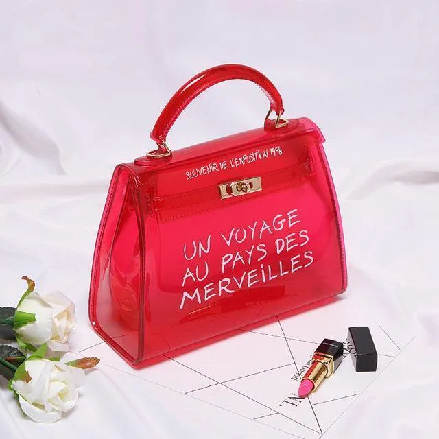 PVC-Umhängetaschen für Damen in Bonbonfarben, Gelee-Beutel, Geldbörse, einfarbig, Handtaschen, Sac a Main Femme, Umhängetasche