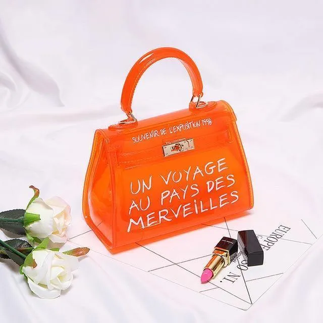 PVC-Umhängetaschen für Damen in Bonbonfarben, Gelee-Beutel, Geldbörse, einfarbig, Handtaschen, Sac a Main Femme, Umhängetasche