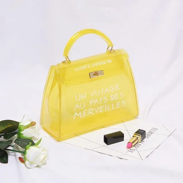 PVC-Umhängetaschen für Damen in Bonbonfarben, Gelee-Beutel, Geldbörse, einfarbig, Handtaschen, Sac a Main Femme, Umhängetasche