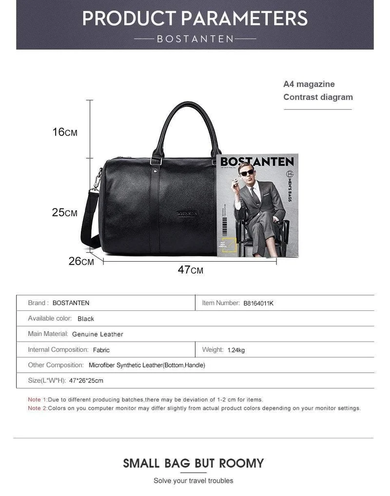 Männer Reisetaschen Reisetasche für die Nacht Wochenendreise Große Tragetaschen Umhängetaschen Reisetaschen