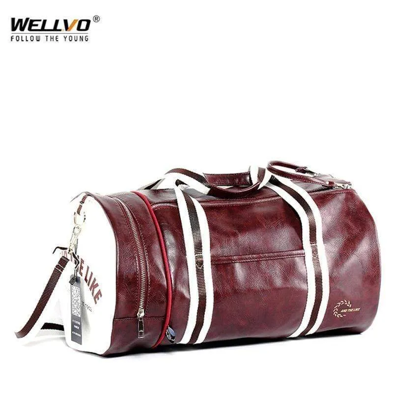 Reisegepäcktasche mit Unabhängigen Schuhe Lagerung Frauen Fitness Tasche Pu-leder Druck Basketball Training Bag XA253WC