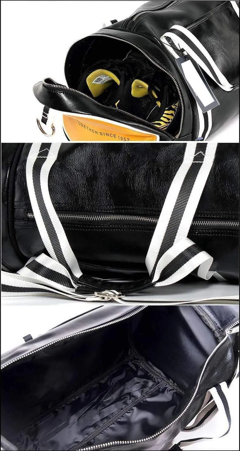 Reisegepäcktasche mit Unabhängigen Schuhe Lagerung Frauen Fitness Tasche Pu-leder Druck Basketball Training Bag XA253WC