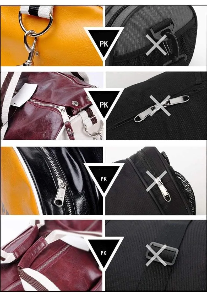 Reisegepäcktasche mit Unabhängigen Schuhe Lagerung Frauen Fitness Tasche Pu-leder Druck Basketball Training Bag XA253WC