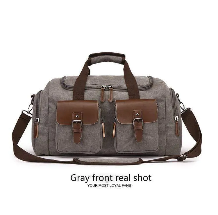 Leinwand Leder Männer Reisetasche Europäischen Stil Reisetaschen Handtasche Hohe Kapazität Umhängetasche Travel Crossbody Baggage