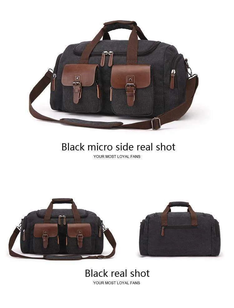 Leinwand Leder Männer Reisetasche Europäischen Stil Reisetaschen Handtasche Hohe Kapazität Umhängetasche Travel Crossbody Baggage