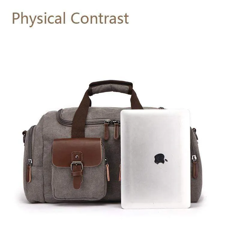 Leinwand Leder Männer Reisetasche Europäischen Stil Reisetaschen Handtasche Hohe Kapazität Umhängetasche Travel Crossbody Baggage