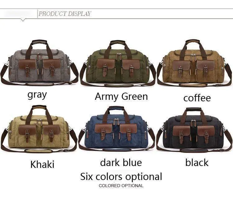 Leinwand Leder Männer Reisetasche Europäischen Stil Reisetaschen Handtasche Hohe Kapazität Umhängetasche Travel Crossbody Baggage