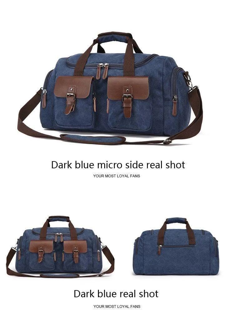 Leinwand Leder Männer Reisetasche Europäischen Stil Reisetaschen Handtasche Hohe Kapazität Umhängetasche Travel Crossbody Baggage