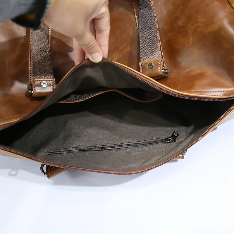 Herren-Reisetaschen, Kaffee-Eimer-Handtaschen, Umhängetasche, große Herren-Business-Gepäcktasche