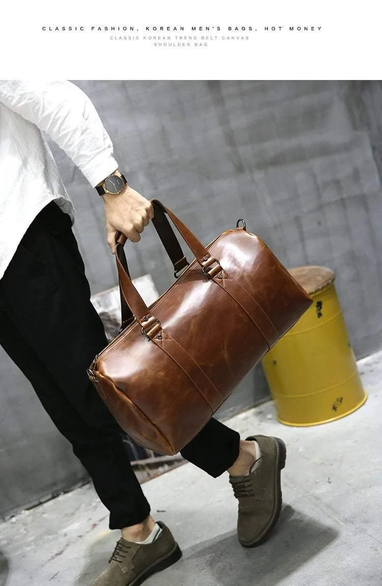 Herren-Reisetaschen, Kaffee-Eimer-Handtaschen, Umhängetasche, große Herren-Business-Gepäcktasche