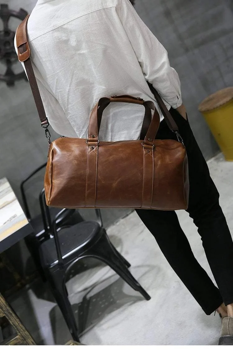 Herren-Reisetaschen, Kaffee-Eimer-Handtaschen, Umhängetasche, große Herren-Business-Gepäcktasche