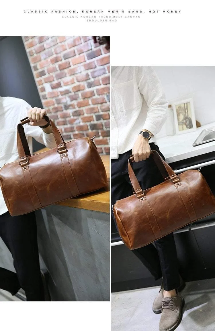 Herren-Reisetaschen, Kaffee-Eimer-Handtaschen, Umhängetasche, große Herren-Business-Gepäcktasche