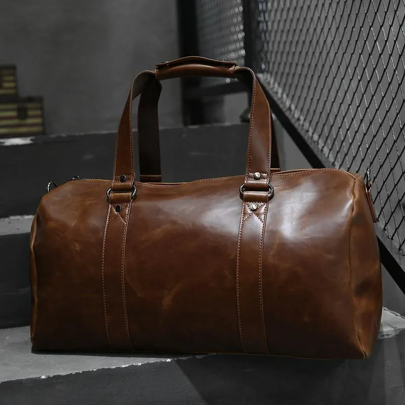 Herren-Reisetaschen, Kaffee-Eimer-Handtaschen, Umhängetasche, große Herren-Business-Gepäcktasche