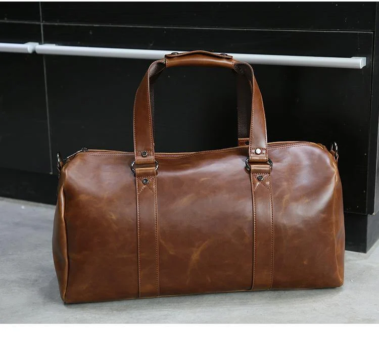 Herren-Reisetaschen, Kaffee-Eimer-Handtaschen, Umhängetasche, große Herren-Business-Gepäcktasche